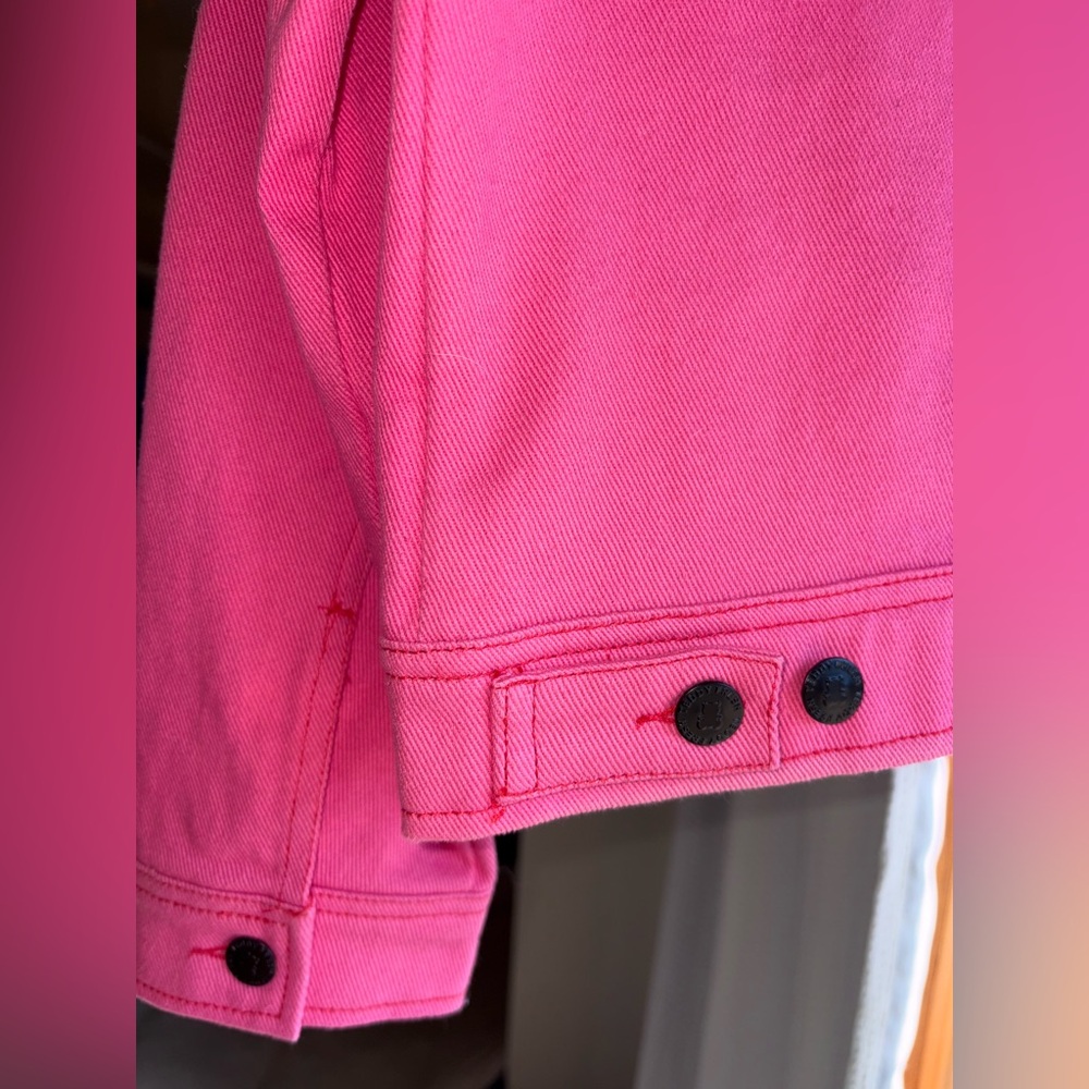 Women's Pink Denim Jacket - Picture 11 of 14